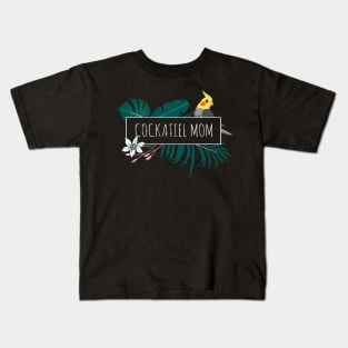 Aesthetic Minimal Cockatiel Mom design Kids T-Shirt